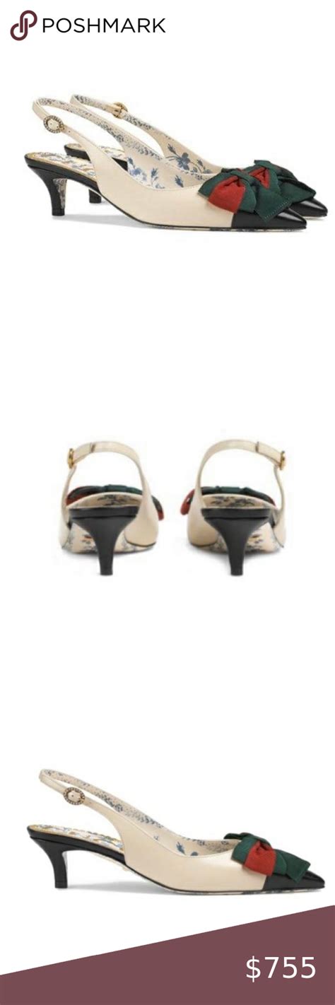 women's gucci slingback shoes|gucci kitten heel shoes.